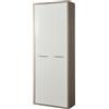 Composad | Mobile Contenitore della Linea DISEGNO con 2 Ante, Libreria, Mobile Archivio, Armadio Portadocumenti, (LxAxP) 81,60x217,50x35,70 cm, Rovere Sonoma e Bianco Laccato, Made in Italy