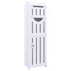 VIIROUD Mobiletto portaoggetti per WC, mobile da bagno, supporto carta igienica con armadio e ripiani regolabili, 20 x 18 x 78 cm, bianco