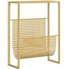 Generico Portariviste Oro 35x15x45 cm in Acciaio,Mobili,Armadietti e portaoggetti,Portariviste,Oro,1.86 kg,331669