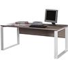 Composad | Scrivania della Linea DISEGNO con gambe in metallo, Scrivania PC Moderna, (LxAxP) 170x74,50x80 cm, Colore Rovere Sonoma e gambe Bianco, per Ufficio, Studio, Made in Italy