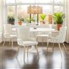 BLUON HOME Set di 4 sedie in velluto con gambe in metallo dorato, per soggiorno, camera da letto, elegante, beige