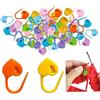 vepoty Fermagli per uncinetto 100 pezzi Spilla da balia in plastica colorata per punto a maglia Marcatore per punto all'uncinetto per lavori manuali a maglia