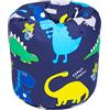 Ready Steady Bed, Poltrona a sacco per bambini, comoda, morbida, sicura, dal design ergonomico, adatta per la stanza dei giochi (dinosauri su sfondo scuro)