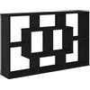 Generico Scaffale da Parete Rovere Nero 85 x 16 x 52,5 cm,Mobili,Armadietti e portaoggetti,Nero,9.35 kg,862105