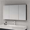 doporro Armadietto a Specchio da Parete 120x15x70 cm con 3 Ante per Bagno