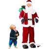 Infactory Babbo Natale: Babbo Natale XXL Che Canta e Balla, con Karaoke, Microfono (con sensore di Movimento, Decorazioni Natalizie, Grande)