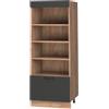 Vicco Scaffale da cucina Fame-Line, Grigio scuro/Rovere dorato, 60 cm