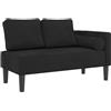 Generico Chaise Lounge con Cuscini Nero in Velluto,Mobili,Sedie,Chaises-Longues,Nero,16.7 kg,4007576
