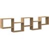 Generico Scaffale Cubo Parete 5 Scomparti Truciolato Rovere Artigianale,Mobili,Scaffalature,Scaffali e mensole per pareti,Marrone,13 kg,860003