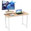 HaodaCulture Tavolo da ufficio per computer, scrivania con un supporto per tavolo da lavoro, tavolo da lavoro, in legno e acciaio per sala da pranzo, capacità di carico fino a 150 kg (80 x 40 x 75 cm)