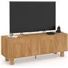 IDMarket - Mobile TV ARCHIE 140 cm con 4 ante ad arco effetto legno