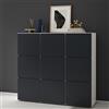 doporro Scarpiera Salvaspazio 135x36x120 cm con 18 Ripiani per Ingresso
