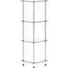 Generico Scaffale a 4 Livelli Trasparente 30x30x100cm in Vetro Temperato,Mobili,Scaffalature,Librerie,Trasparente,4.37 kg,249515