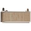 Web Convenienza Madia con 4 Ante Made in Italy - Credenza Contenitore Collezione Sky per Soggiorno Cucina Ingresso Sala da Pranzo Mobile Design Moderno Originale - Cashmere/kadiz