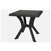 Generico Tavolo da Giardino Esterno in Resina Antracite Figaro Elite Rattan 80x80cm