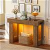Homieasy Consolle Tavolo Con USB E Presa, Mobile Ingresso Stretto Moderno | 120x35x85cm,In Legno Ingegnerizzato MDF,Moderno per Soggiorno e Corridoio