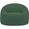 bananair - Pouf a Coste XXL, Fodera Sfoderabile, Verde Botanico, 100 cm