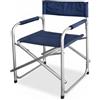 HM hemax HOME DESIGN HEMAX Sedia Regista Large Professionale Pieghevole per Trucco - Blu