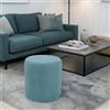 Liberoshopping Pouf Tondo Dante D 40 cm, Sgabello Poggiapiedi Imbottito in Tessuto Antimacchia Idrorepellente, Design Moderno, 100% Made in Italy (Turchese)
