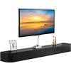 MWIDCIEW Mobile TV Sospeso Soggiorno Moderni Opzione da 120-300 cm Preassemblata Mobiletto Porta TV Nero con Cassetti Mobili Televisione da Parete Camera da Letto o Sala di, 240 cm