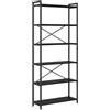 Cervaline Libreria Rovere Nero 80 x 30 x 189,5 cm Legno Multistrato,Mobili,Scaffalature,Librerie,23.35 kg -868407