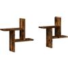 Generico Mensole da Parete 2pz Rovere Fumo 38x12x38 cm in Truciolato,Mobili,Scaffalature,Scaffali e mensole per pareti,Marrone,3.3 kg,853249