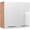 Vicco Pensile da cucina Fame-Line, Bianco lucido/Rovere dorato, 80 cm