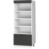 Vicco Scaffale da cucina Fame-Line, Grigio scuro/Bianco, 60 cm