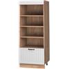 Vicco Scaffale da cucina Fame-Line, Bianco country/Rovere dorato, 60 cm