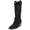 Toocool Stivali Texani al Ginocchio Estivi e Autunnali con Ricami e Intagli Traforati Punta Allungata Stile Boho Chic Country G720