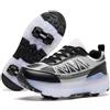 ANEFUN Scarpe da skate a rotelle per ragazze ragazzi bambini scarpe da ginnastica staccabili con ruote alla moda, Nero , 19 EU