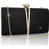 Farcauo Nero Piccole Pochette Donna Elegante Borse Da Sera Donne Piccola Borse Da Sera Scintillanti Borsa Per Matrimonio Party Sposa Moda Pochette e Clutch Strass Clutch