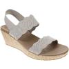 Skechers Donna BEVERLEE TIMELESS TOUCH Sandali, Taupe Crochet Knit, 37.5 EU