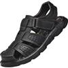 Generisch Sandali estivi da uomo in pelle, chiusi sul davanti, antiscivolo, ad asciugatura rapida, scarpe a piedi nudi, suola morbida, sandali da trekking, taglie grandi, scarpe da spiaggia, Nero , 45 EU