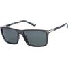 Caterpillar Men's Precision 8509 Polarized Square Sunglasses, Gloss Grey Opaque Crystal, 58 mm