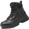 5.AA B2122 Stivali militari alti da uomo Scarpe da combattimento militari durevoli Impermeabili Traspiranti Escursionismo tattico Cerniera Stivali tattici esterni per forze dell'ordine Esercito
