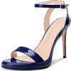 Castamere Donna Spillo Alto High Piattaforma Tacco Heel Aperte sulla Rotonda Punta Sandali Cinturino alla Caviglia Ballo 10.5 CM Heels Blu Navy 36 EU