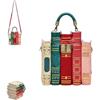 Fokayo Borsa vintage con libri impilati, borsa a tracolla a forma di libro, regali per gli amanti dei libri, ragazze e donne (1Pcs)