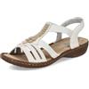 Rieker Sandali Donna 60806, Numero:40 EU, Colore:Bianco