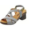 Jungla 8203 Nubuck Beach Palm Camila Sandali per Donna in Grigio con Tacco Medio