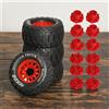 Set di 4 pneumatici per monster truck RC con connettori, ruote e pneumatici ad