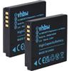 vhbw 2x batteria compatibile con Panasonic Lumix DMC-FX700, DMC-FX70, DMC-FX66, DMC-FX75 fotocamera (1000mAh, 3,6V, Li-Ion)