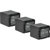 vhbw 3x batteria compatibile con Panasonic NV-GS17EG, NV-GS10, NV-GS150, NV-GS140, NV-GS120, NV-GS17 videocamera camcorder (1500mAh, 7,2V, Li-Ion)