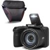 KODAK Pixpro Astro Zoom AZ405 + custodia protettiva - Fotocamera digitale Bridge, Zoom X40, grandangolare 24 mm, 20 Megapixel, LCD 3, video Full HD 1080p, OIS, batteria AA - Nero