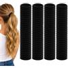 Carehabi 100 Pezzi Elastici per Capelli Spessi Neri, Fermacapelli Senza Metallo in Cotone Morbido, Elastici Capelli Resistenti per Coda di Cavallo, Trecce, Chignon, Donna Uomo Bambini Casa Ufficio Sport