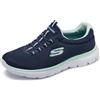 Skechers Donna Summits 12980W Wide Scarpe da ginnastica, Navy Mesh/ Aqua Trim, 35 EU Larga