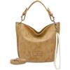 Fritzi aus Preussen Fritzi31N Vintage Hobo Donna Borsa a Spalla Borsa Hobo Borsa a Mano Tempo Libero Viaggio Città Ecopelle Vegana 28 x 26 x 13 cm - Nero, Rosa, Marrone, Turchese, Verde, Grigio, Beige, Fucsia, Viola, Blu