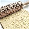 AvviKro Mattarello natalizio in legno 3D goffrato, mattarello con simboli a tema natalizio incisi, per cuocere biscotti in rilievo, mattarello da cucina (alce)