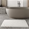 Wecon Home Hilda - Tappeto da bagno moderno retrò con retro antiscivolo, certificato Standard 100 by Oeko-TEX & lavabile in lavatrice - Morbido, facile da pulire e elegante per il bagno (80 x 150 cm