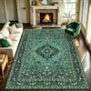 WUTONG Tappeto Camera da Letto Lavabile in Lavatrice 160x200 cm,Tappeto Vintage Orientali Antiscivolo,Tappeti a Pelo Corto Soffice per Salotto,Camera Matrimoniale,Verde e Oro